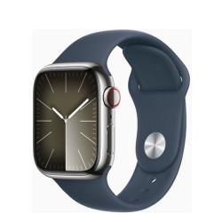 Apple Watch Series 9 41mm Edelstahl Sportarmband + Cellular