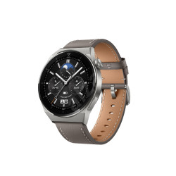 Huawei Watch 3 Pro Classic 49mm Silber Lederarmband Braun