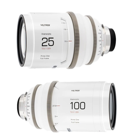 Anamorphic Cine-Objektiv Set 25/100 mm T2.0 1.33x mit PL-Mount