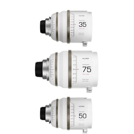 Anamorphic Cine-Objektiv Set 35/50/75mm T2.0 1.33x mit PL-Mount